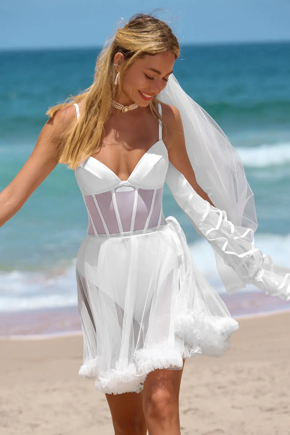 Beach Goddess Corset Underwire One-Piece Swimsuit