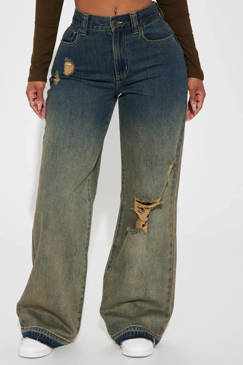 Westley Tinted Baggy Jeans - Dark Wash