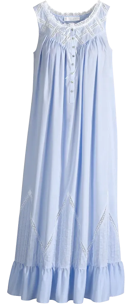 Eileen West Moonlight Sonata Long Cotton Lawn Nightgown