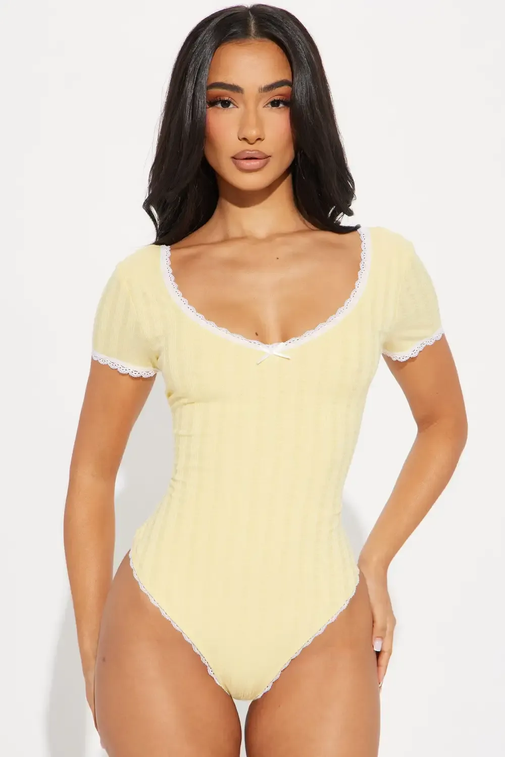 Heart Eyes For You Bodysuit - Butter Yellow