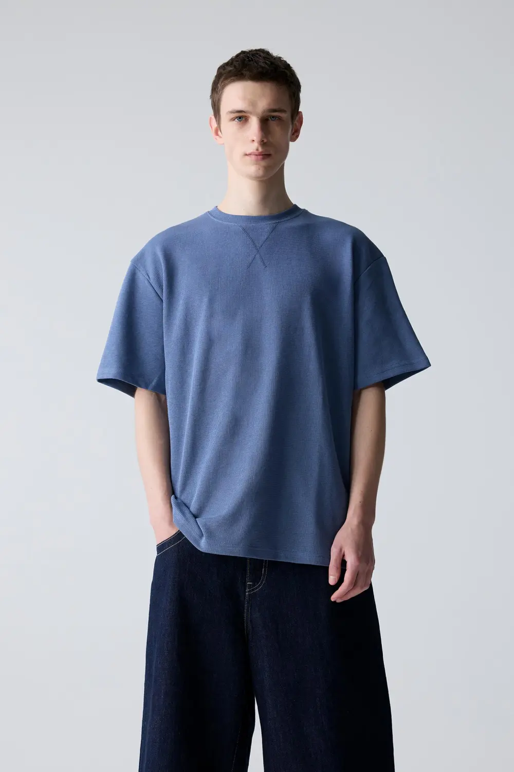 Basic short sleeve textured T-shirt