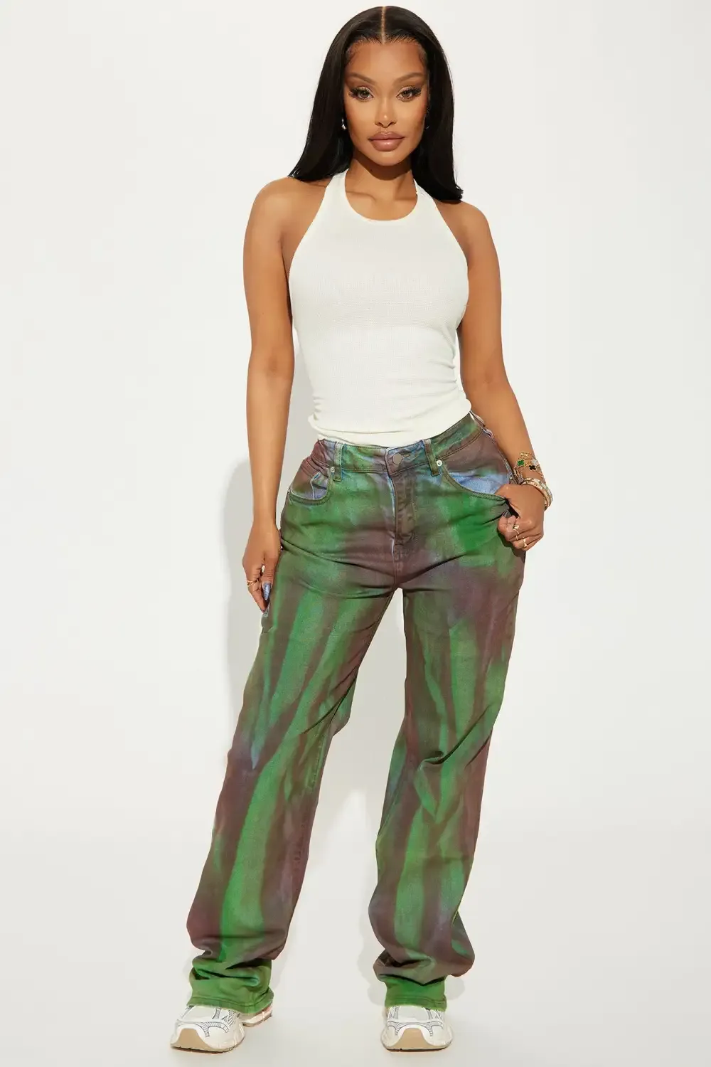 Endless Sky Straight Leg Jeans - Multi Color