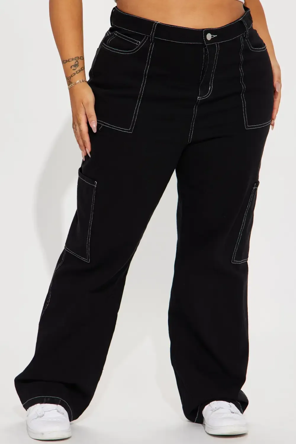 Take A Risk High Rise Utility Jean - Black