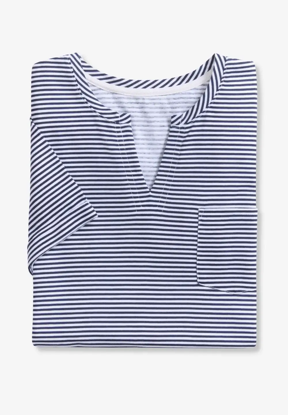 Short-Sleeve Notch-Neck Tee