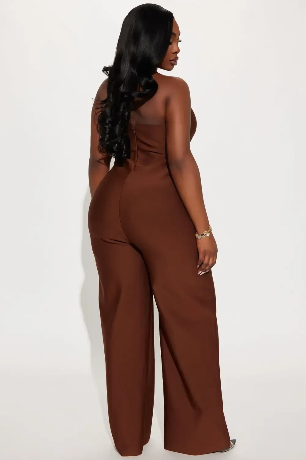 Someone To You Bandage Jumpsuit  - Chocolate