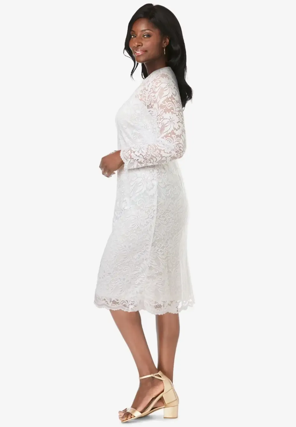 Stretch Lace Shift Dress