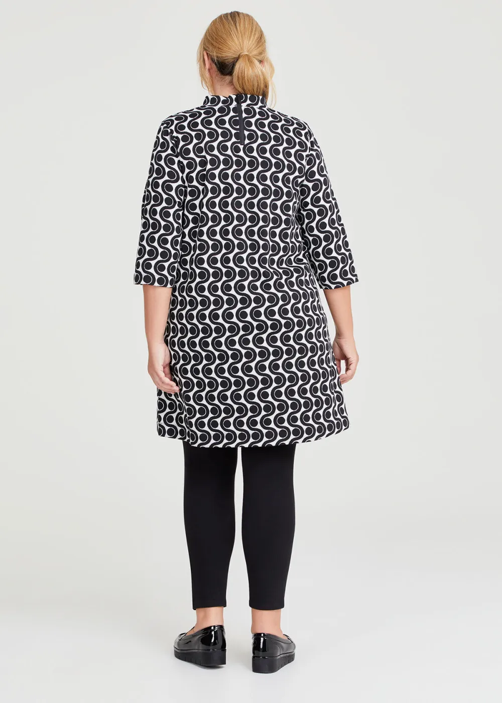 Stretch Geo Pull On Dress