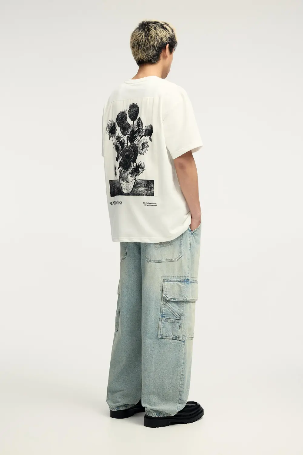 Short sleeve Van Gogh Sunflowers sweatshirt