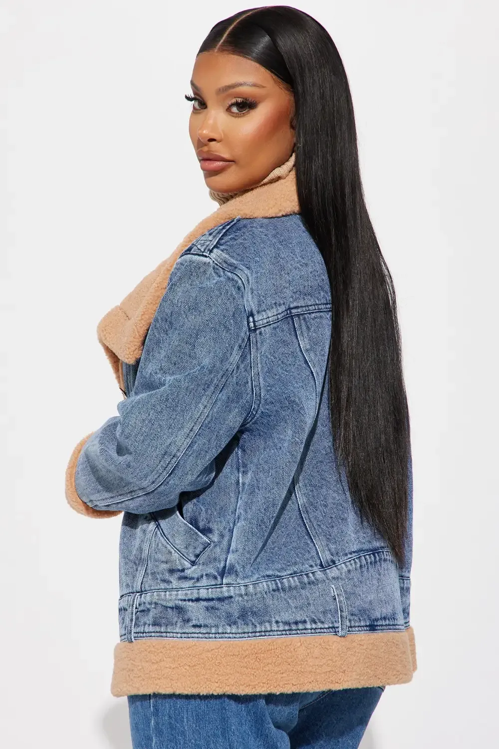 Chloe Denim Moto Jacket - Light Wash
