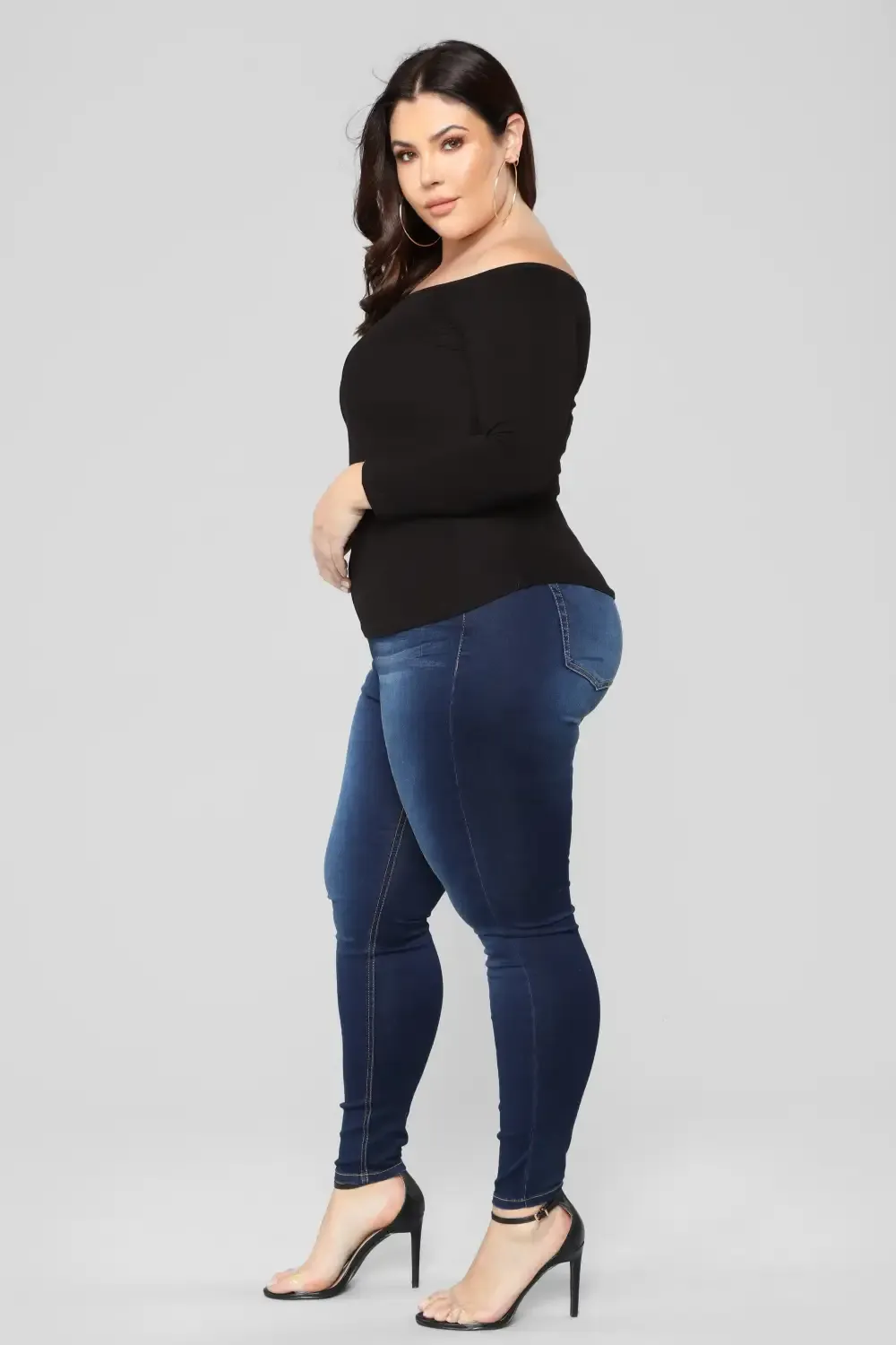 Alexa High Rise Booty Lifter Skinny Jeans - Dark Denim
