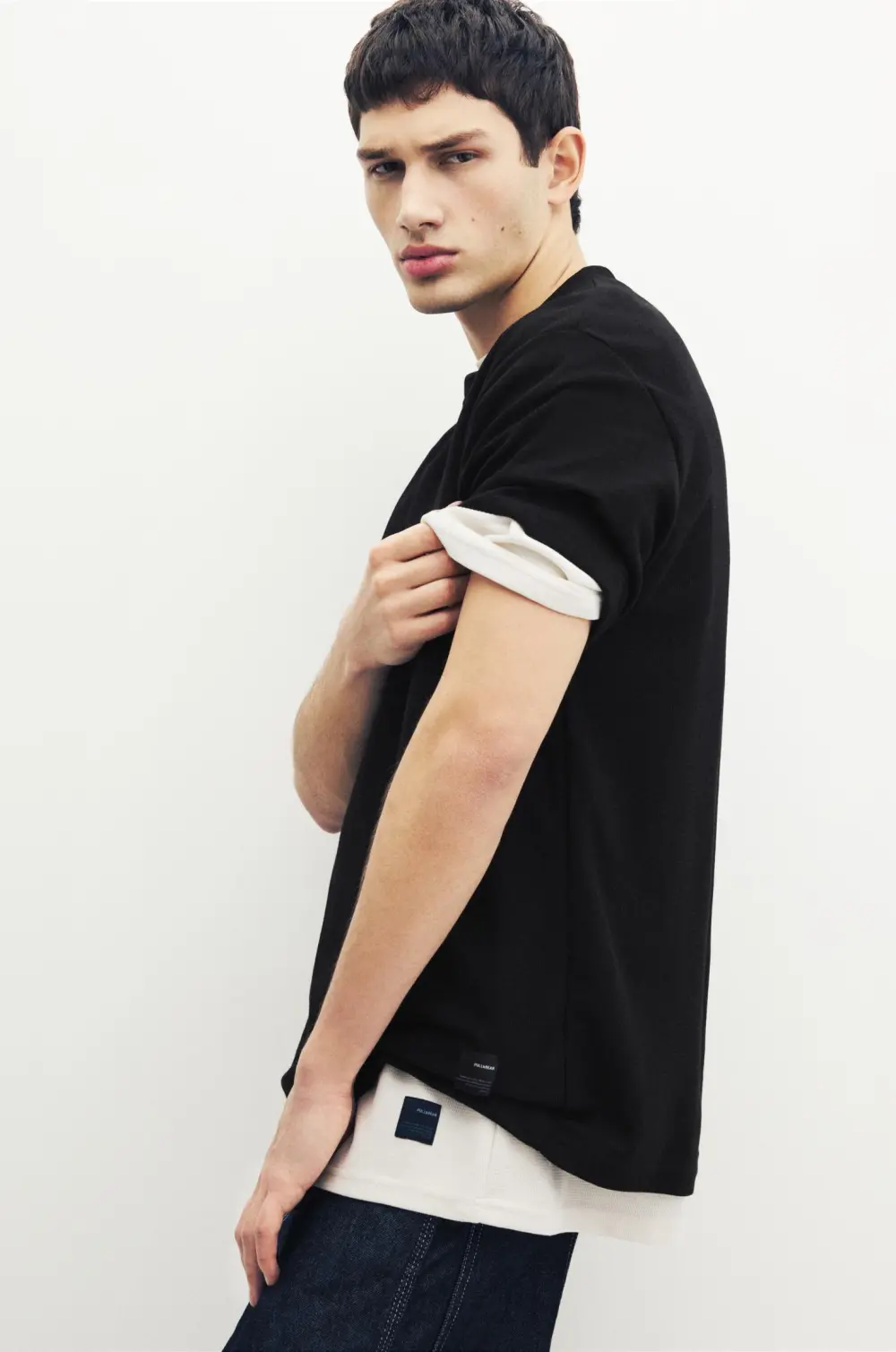 Basic short sleeve textured T-shirt