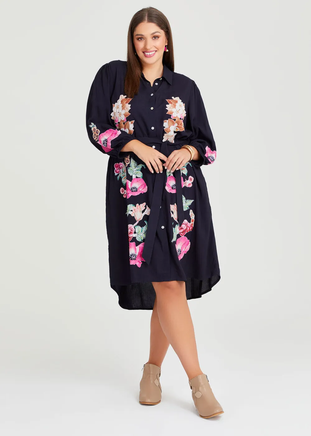 Natural Bouquet Patchwork Shirt