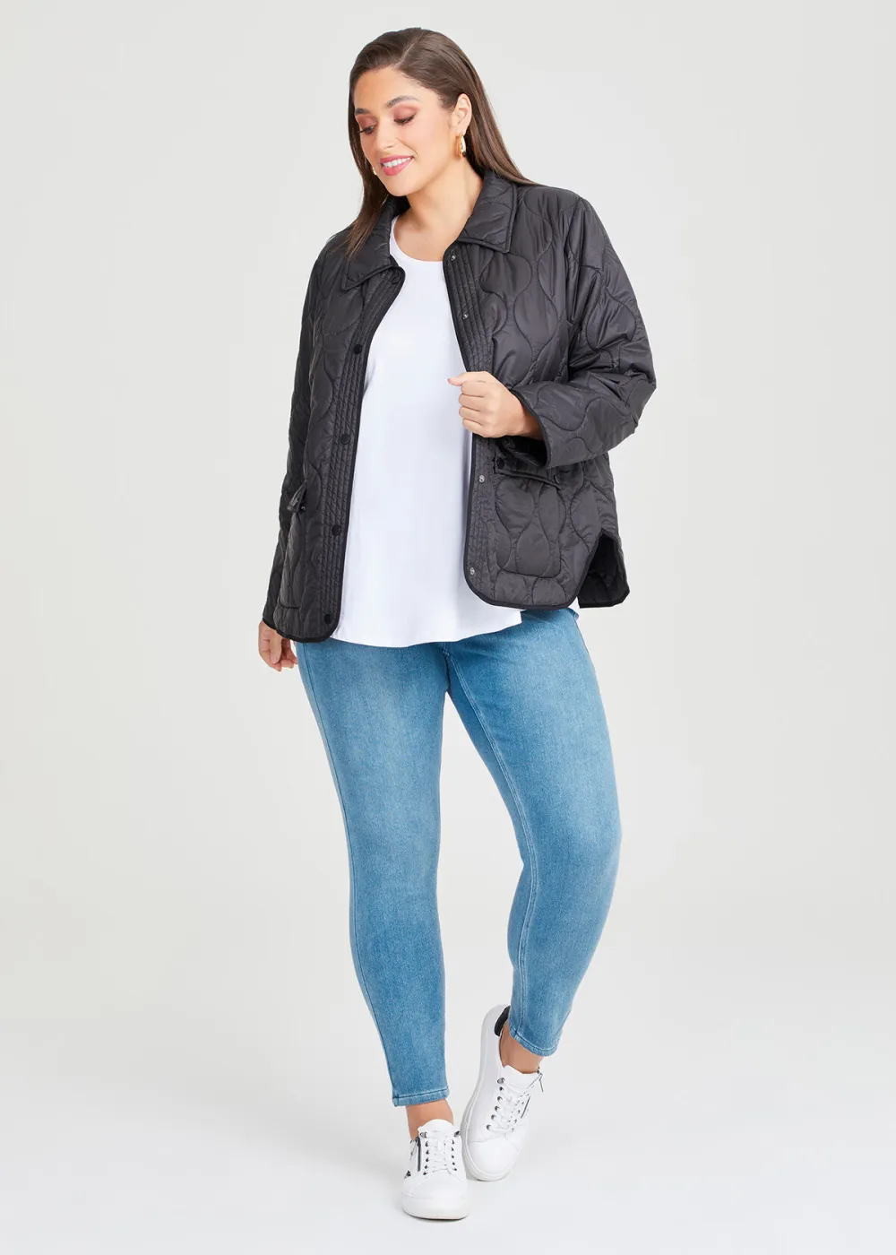 Short Quilt Puffer Jacket