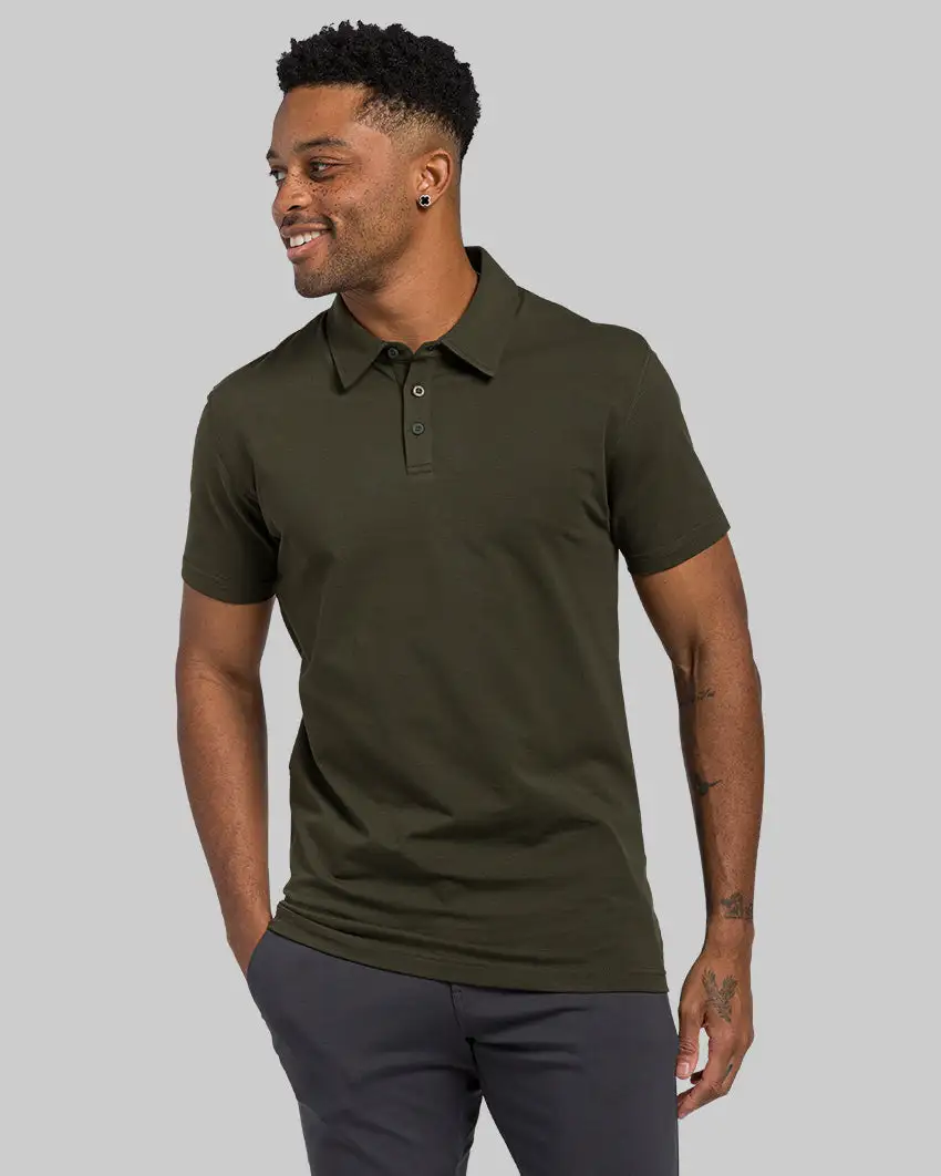 Lux Straight Hem Polo