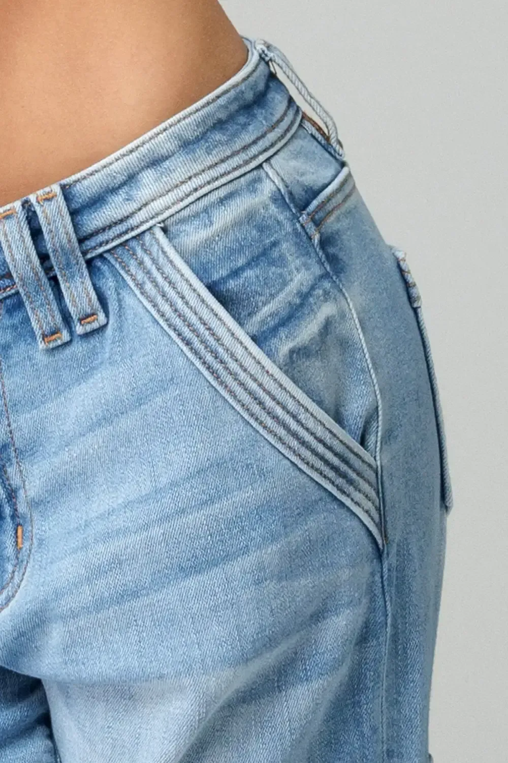 Sleek Denim Cargo