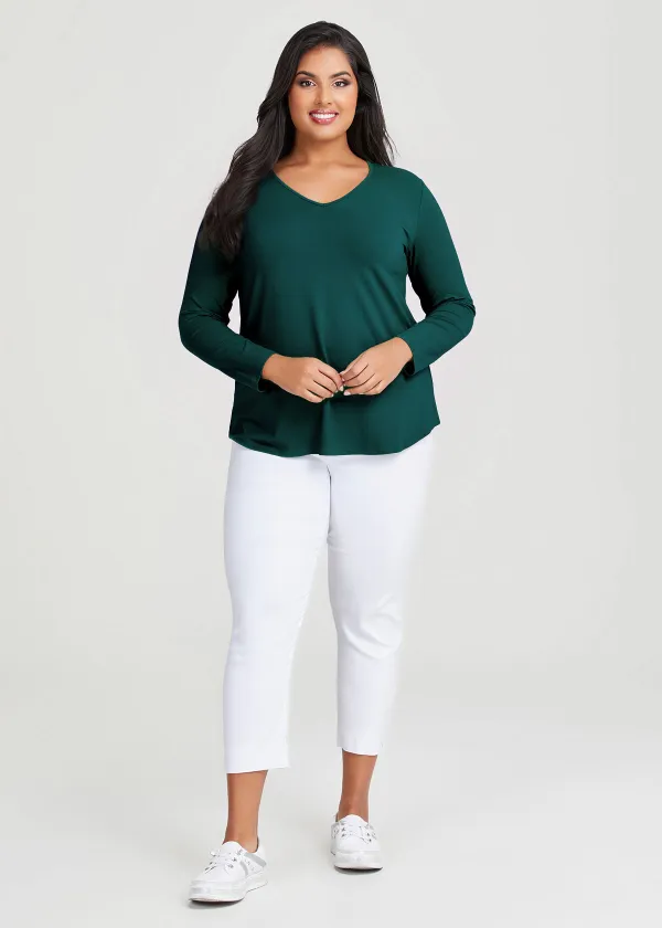 Natural Everyday V-neck Long Sleeve Top