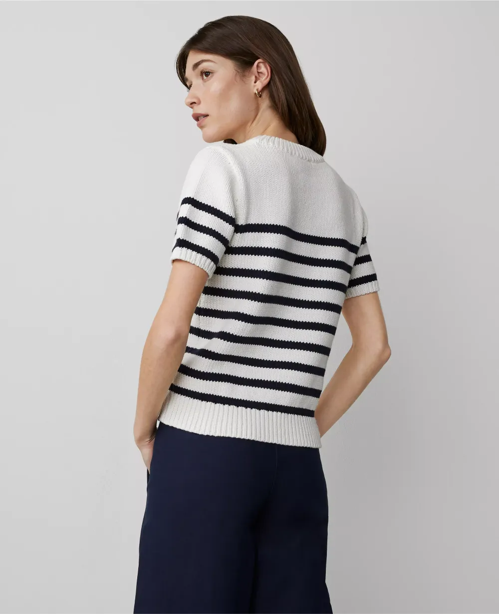 Weekend Collection Striped Sweater Tee