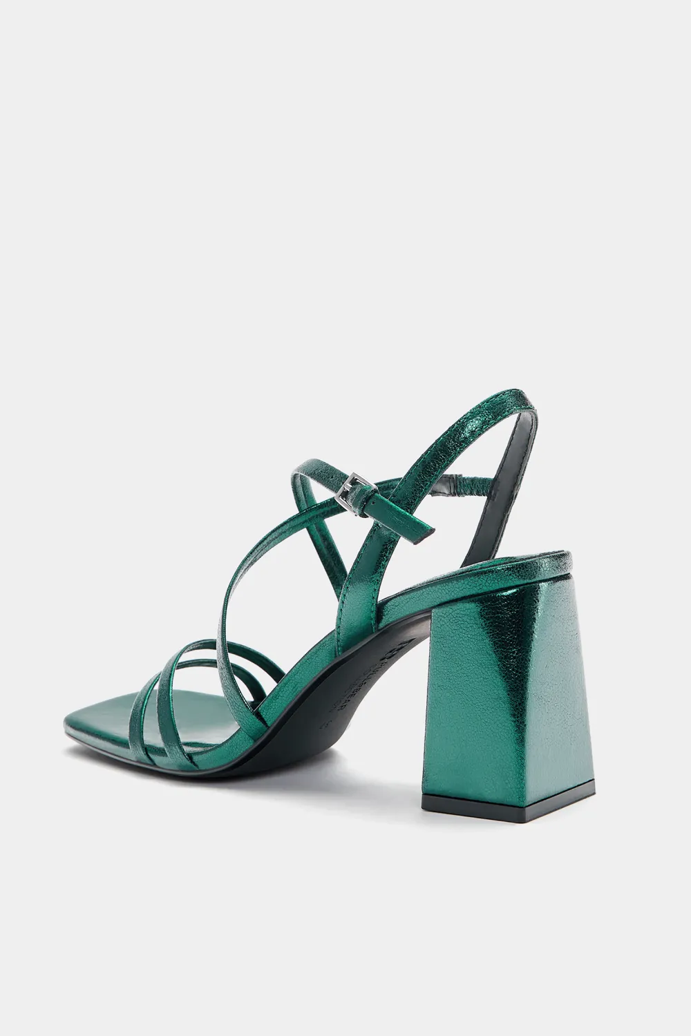 Sandalias tacón tira cruzada
