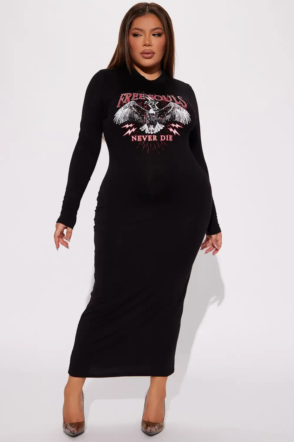 Free Souls Never Die Maxi Dress - Black