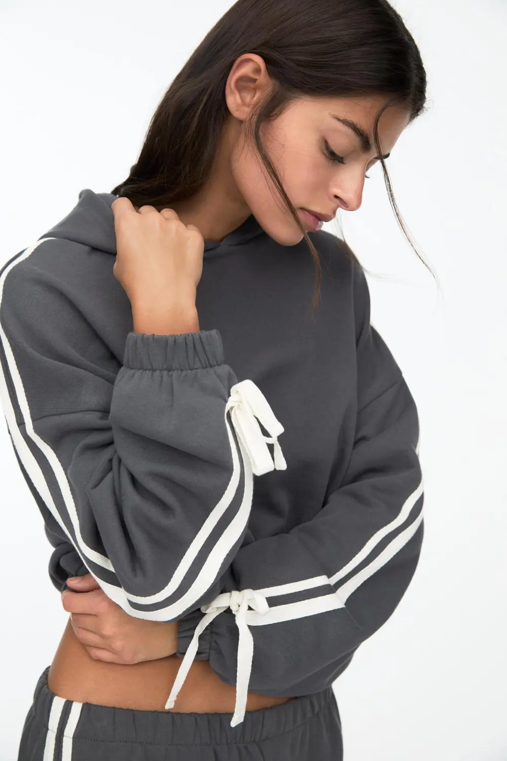 Sudadera manga rayas
