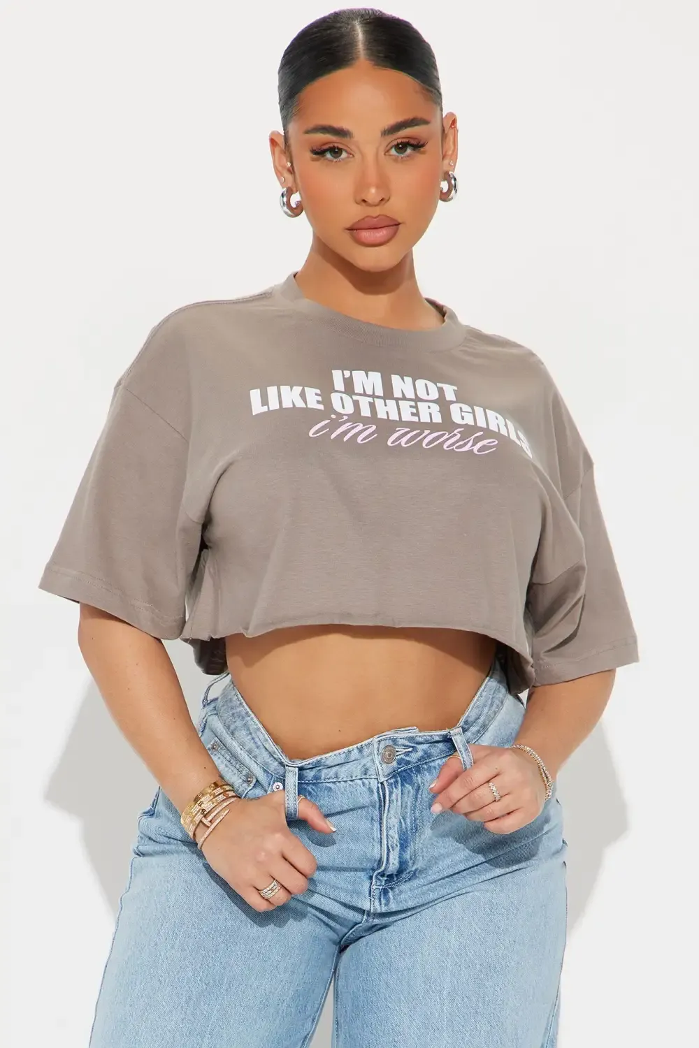 Not Like Other Girls Tee - Grey
