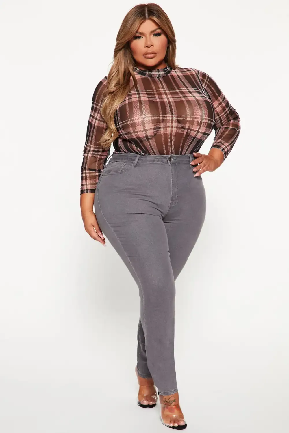 Tall The Right Angles Skinny Jeans - Grey