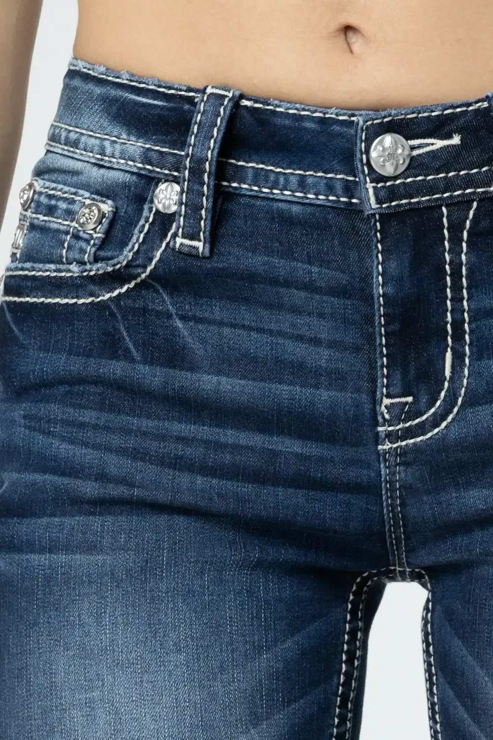 Ombre Cross Bootcut Jeans