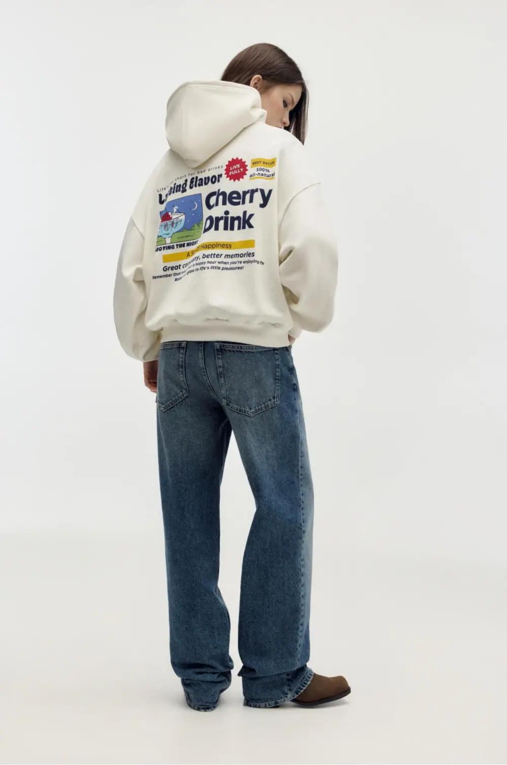 Sudadera capucha gráfico cerezas