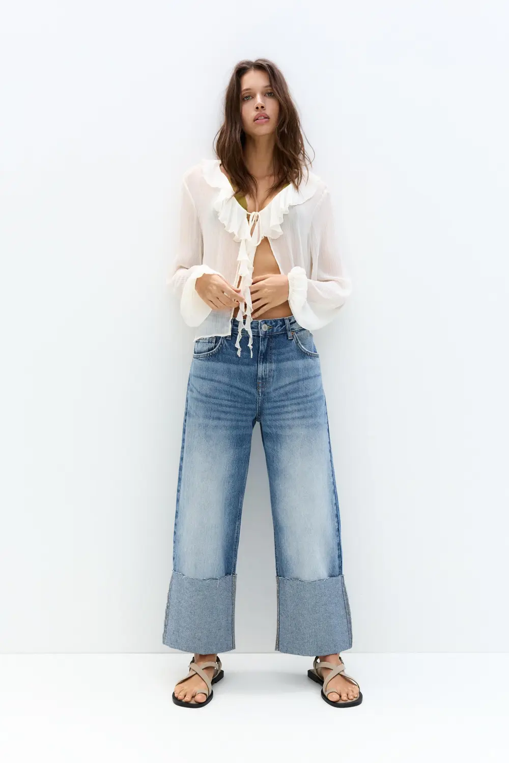 Jeans rectos tiro alto
