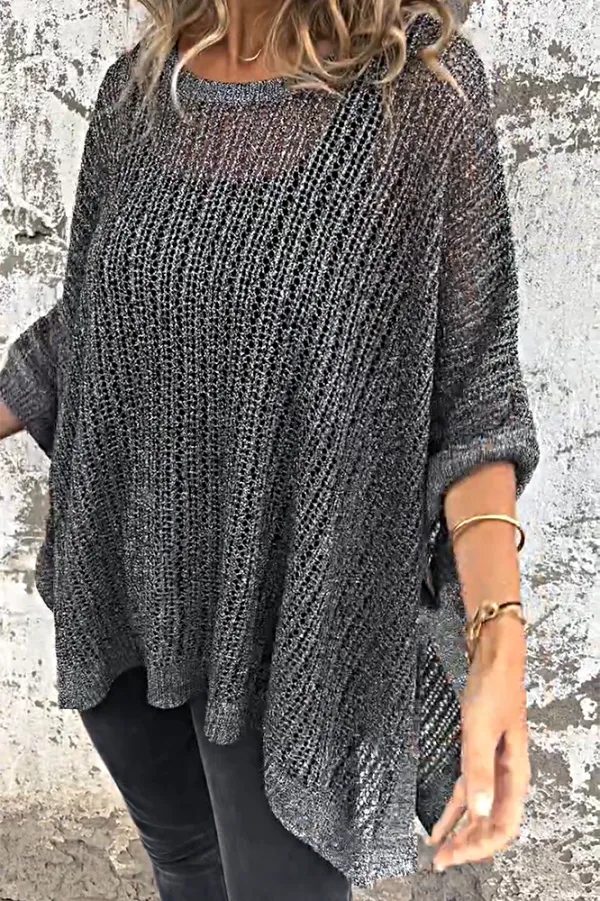 Women's hollowed out casual loose top