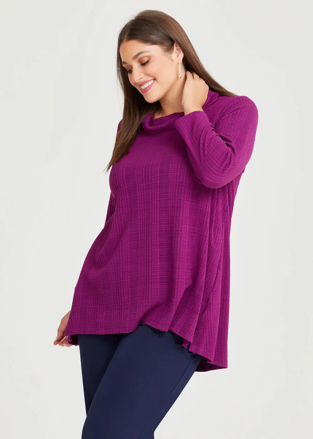 Blair Textured Cowl Neck Top