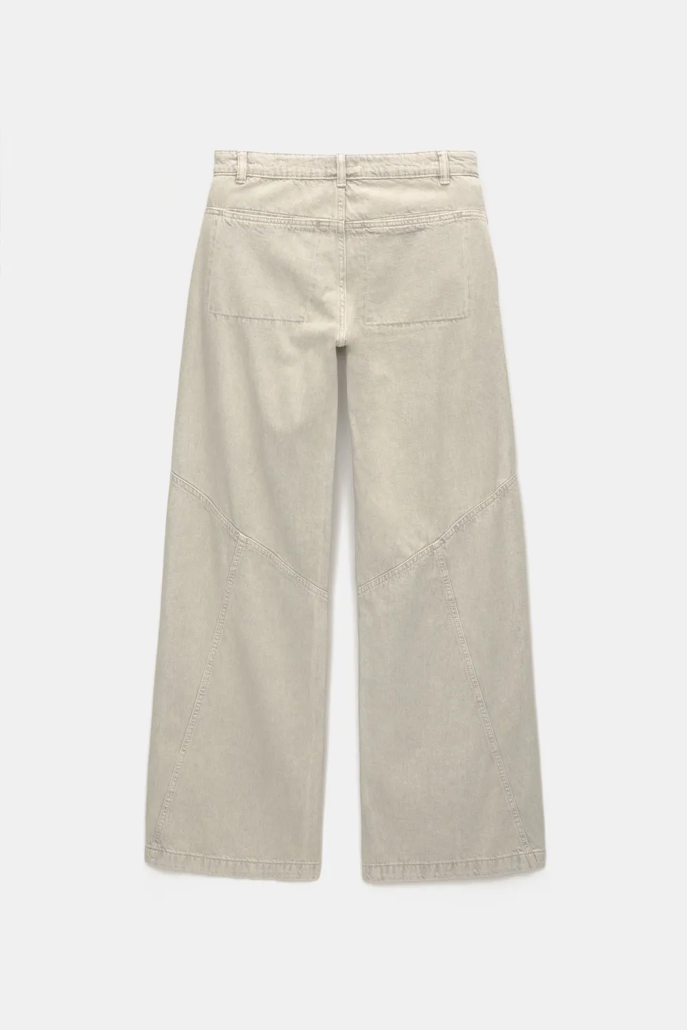 Jeans wide leg costuras marcadas