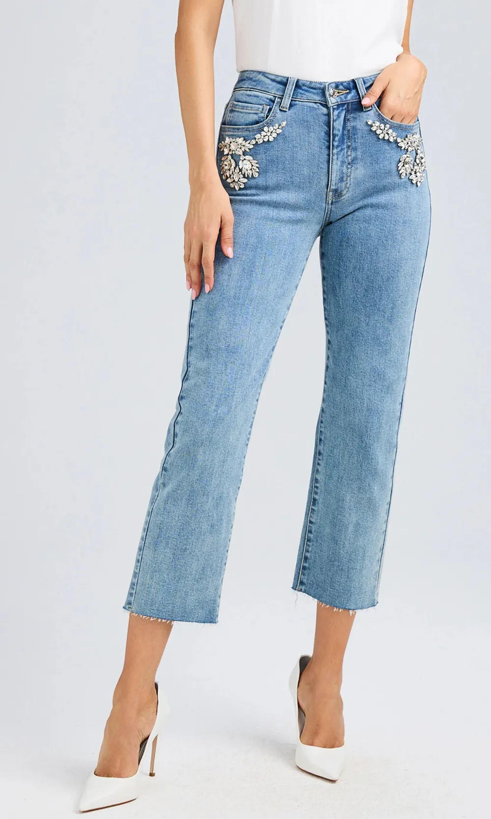 Carolyn Crystal Denim Pants