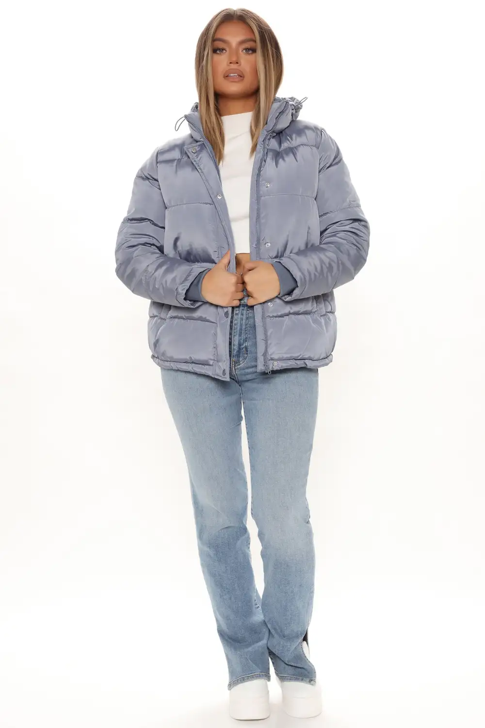 Speak My Mind Puffer Jacket - Blue