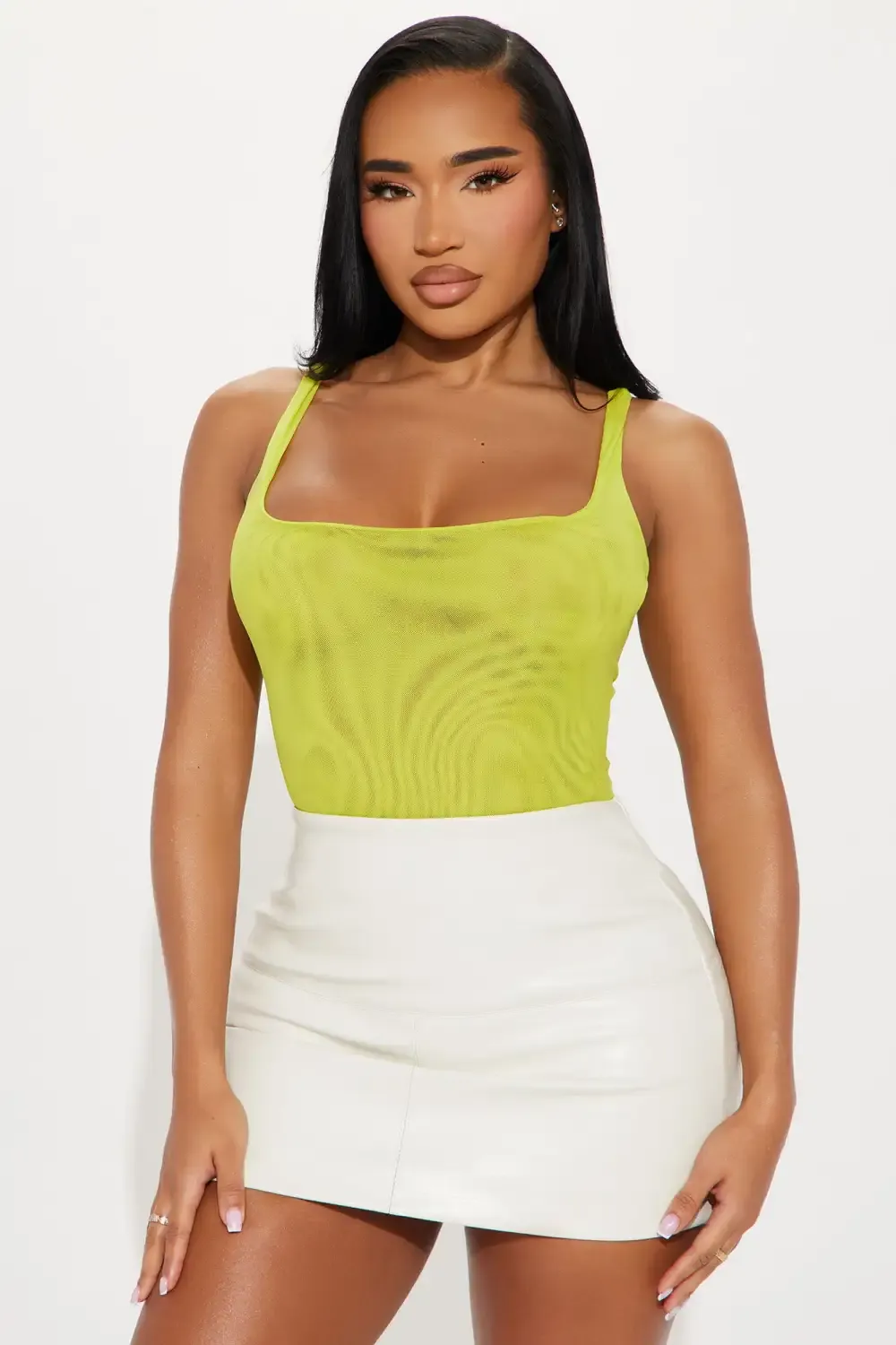 Miriam Mesh Bodysuit - Lime