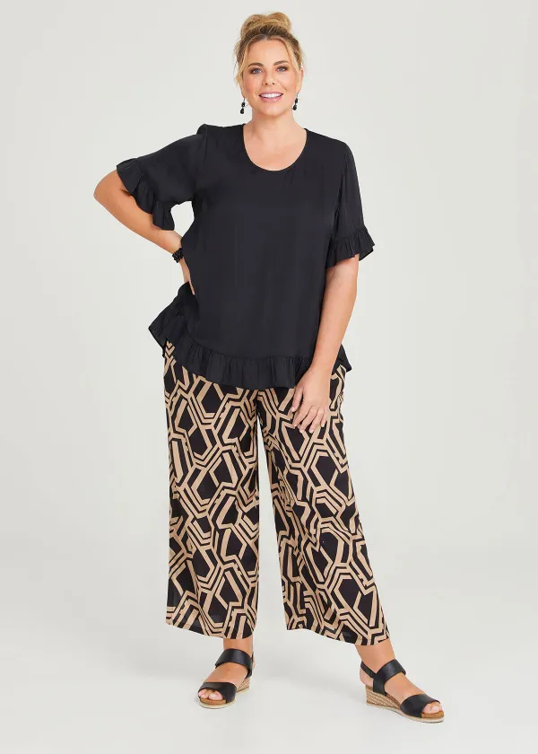 Ruffle Hem Luxe Top