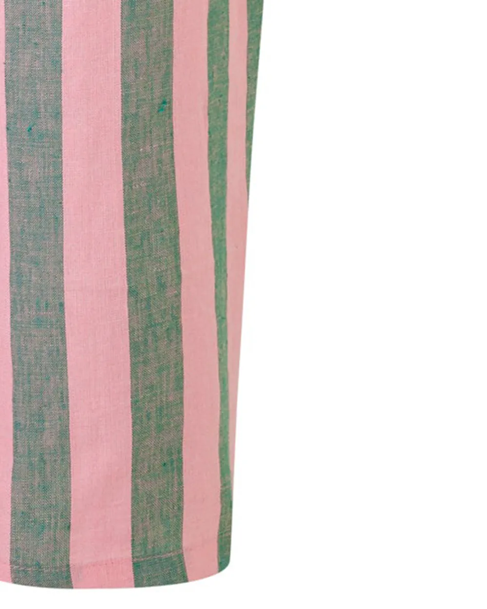 ULTIMATE PJ TROUSERS PINK & GREEN STRIPE LINEN