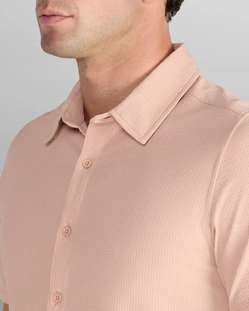 Seersucker Short Sleeve Button Down