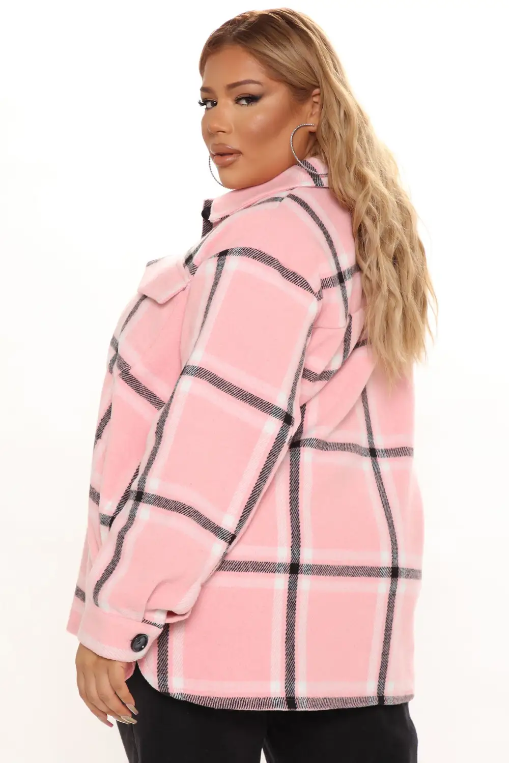 Penelope Plaid Shacket - Pink/combo