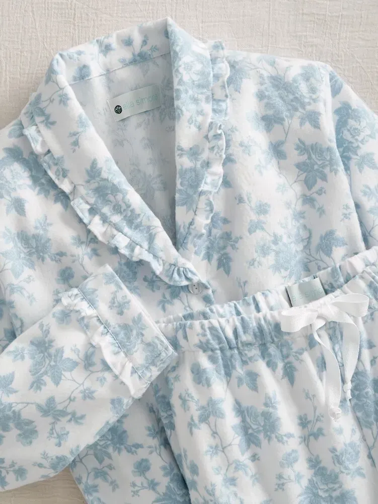 Ella Simone Countryside Toile Portuguese Flannel Pajama Set