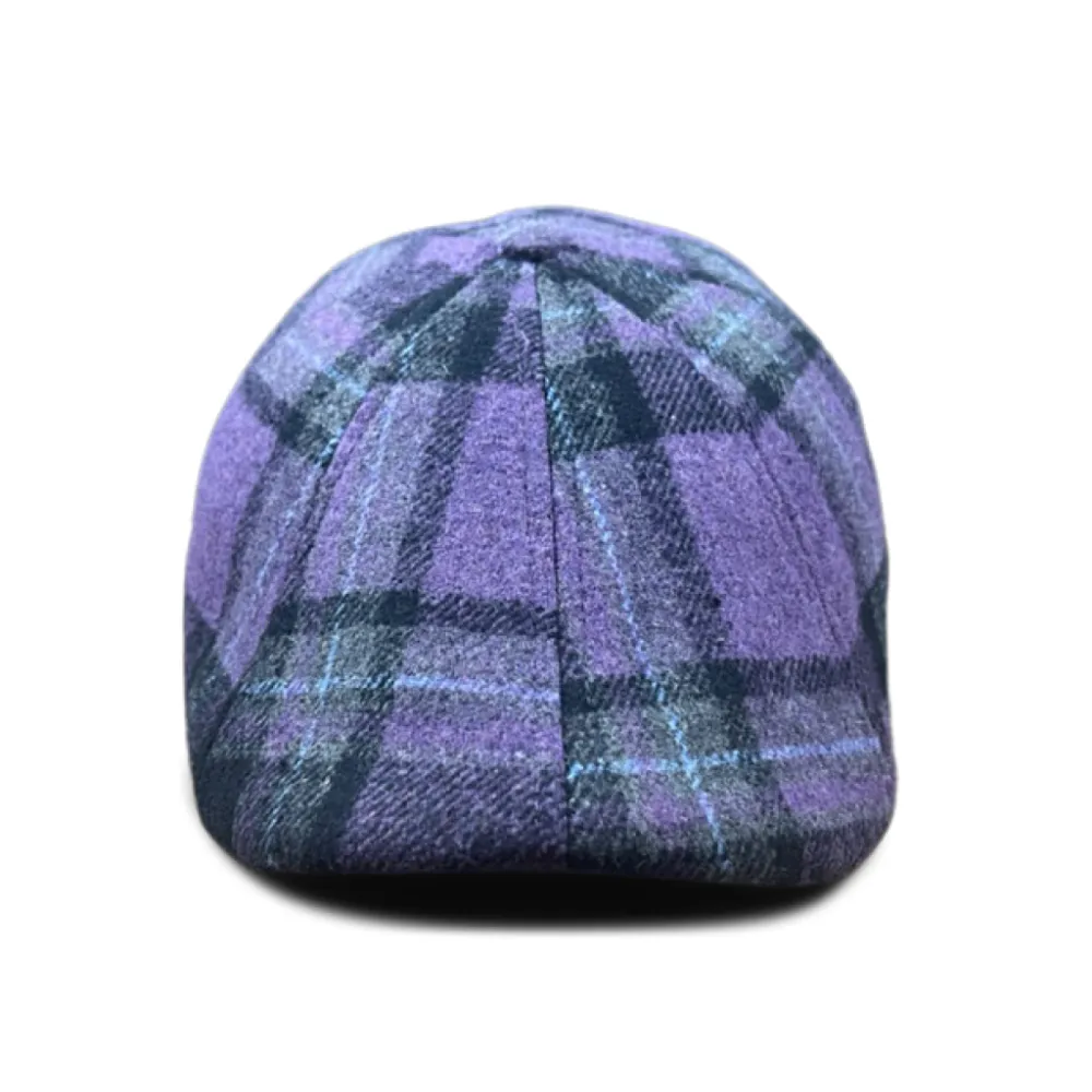 The Violet Rose Plaid Peaky Boston Scally Cap - Purple Plaid
