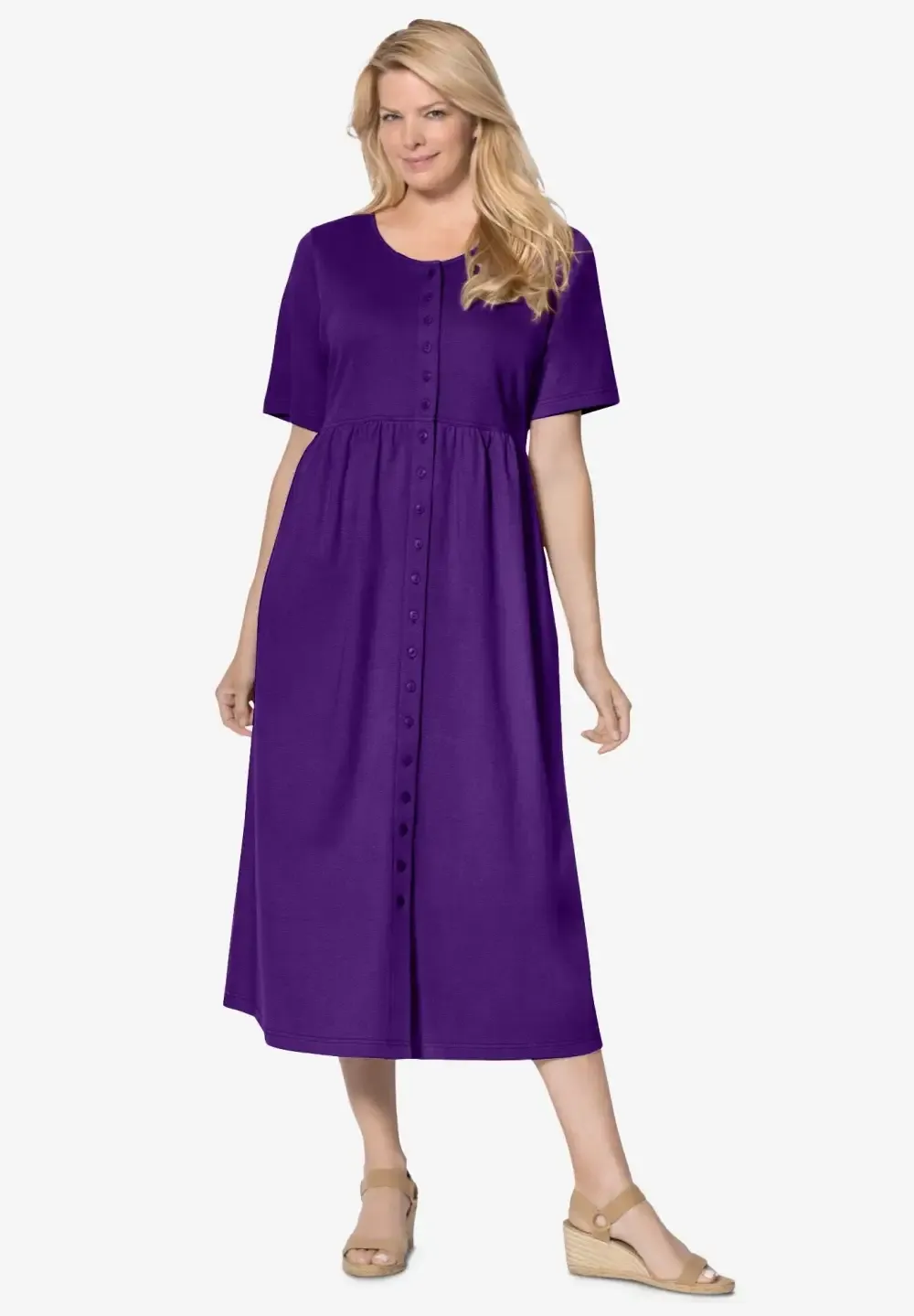 Button-Front Essential Dress