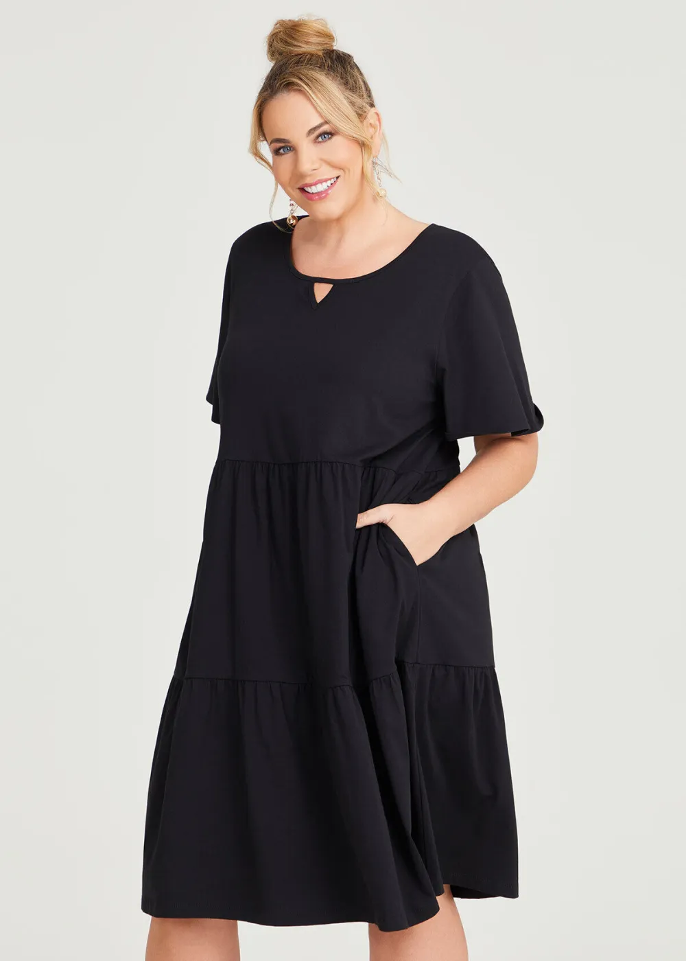 Cotton Floaty Sleeve Dress