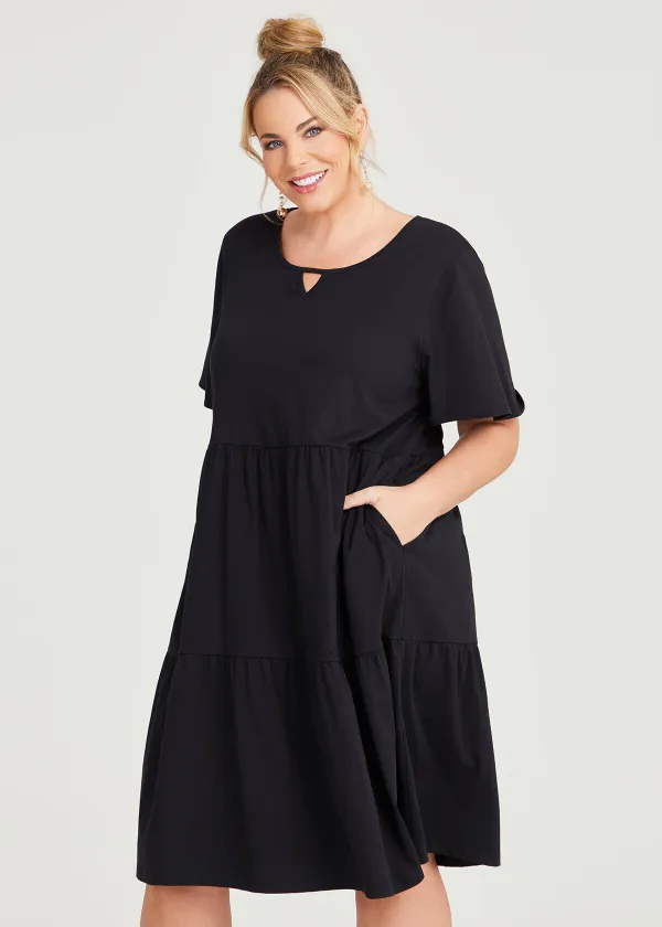 Cotton Floaty Sleeve Dress