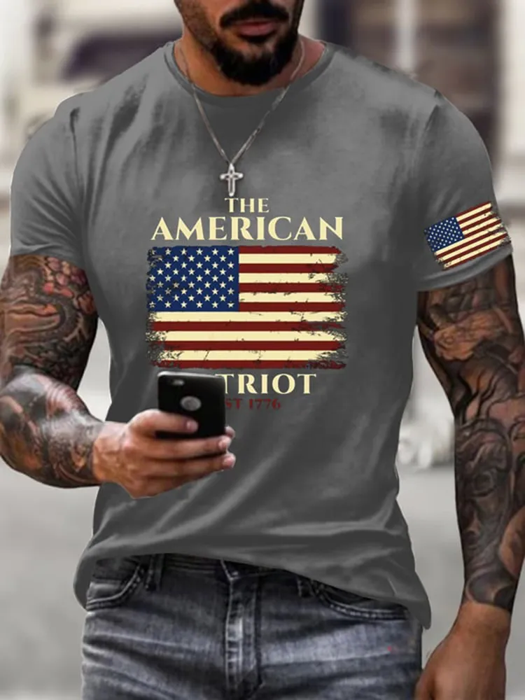 Men'S Shirt The American 1776 Short-Sleeved T-Shirt
