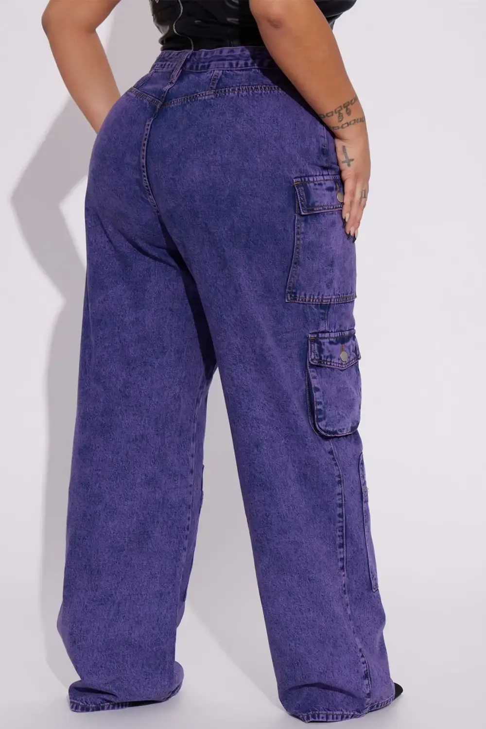 Mad For You Cargo Jeans - Purple