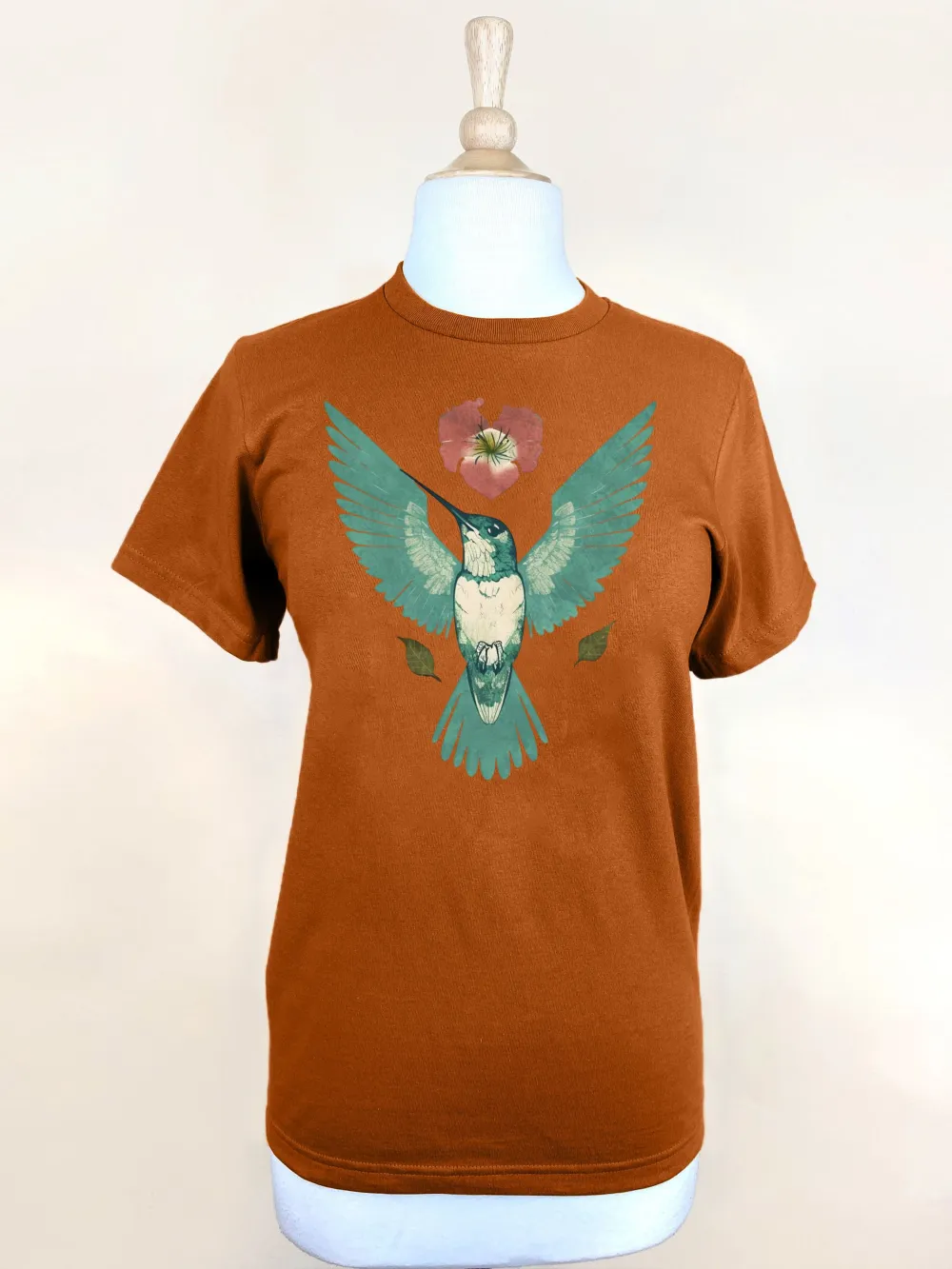 Kingfisher And Flowers Unisex Tee