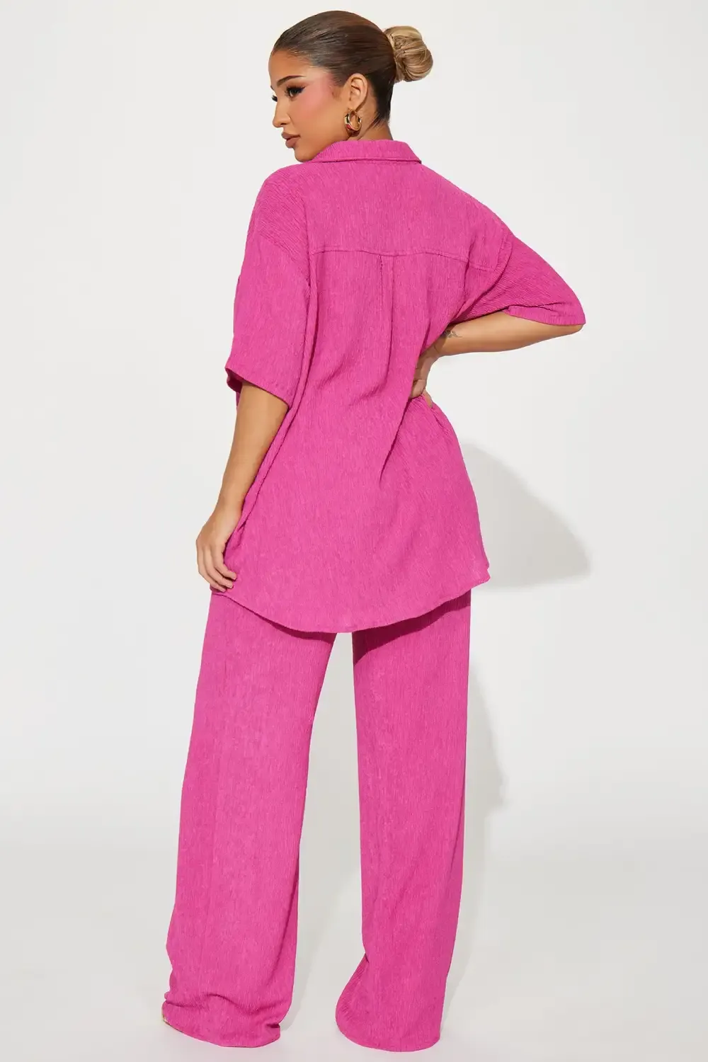 Vacay Vibes Pant Set - Fuchsia