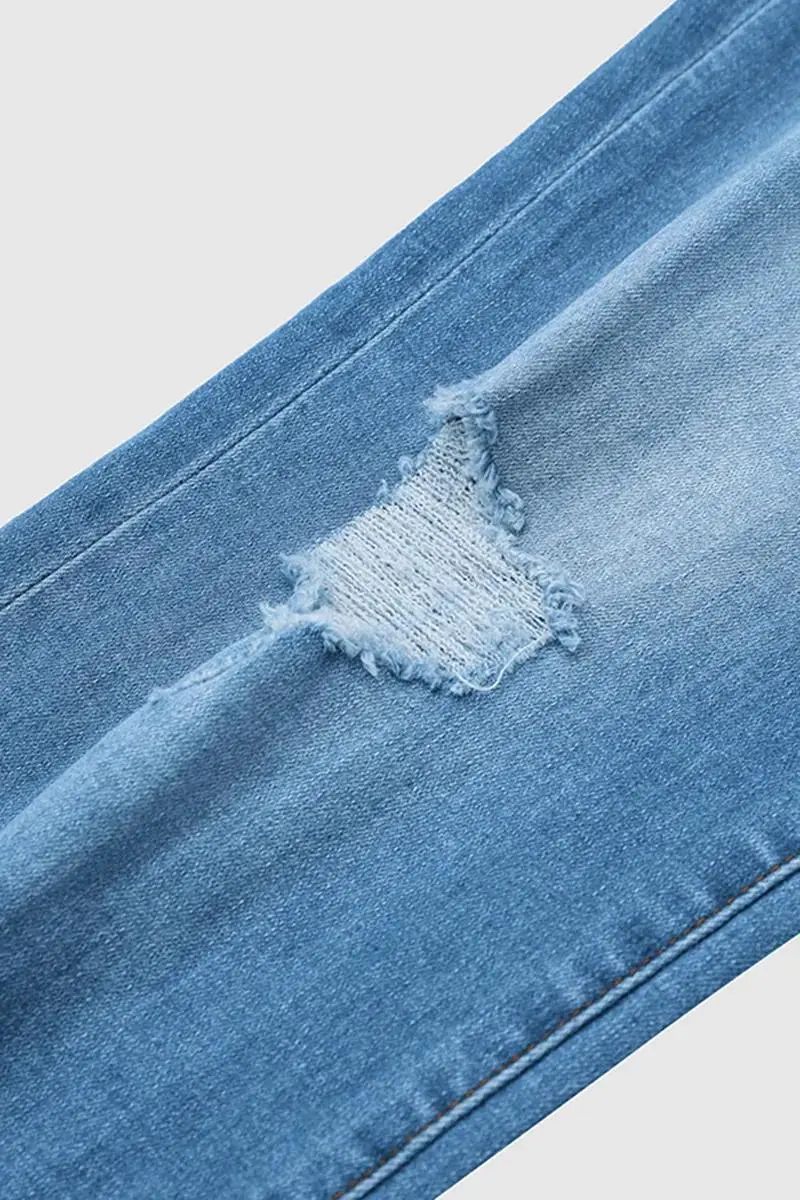 Wash Cut Out Button Fly Mid Waist Skinny Jeans