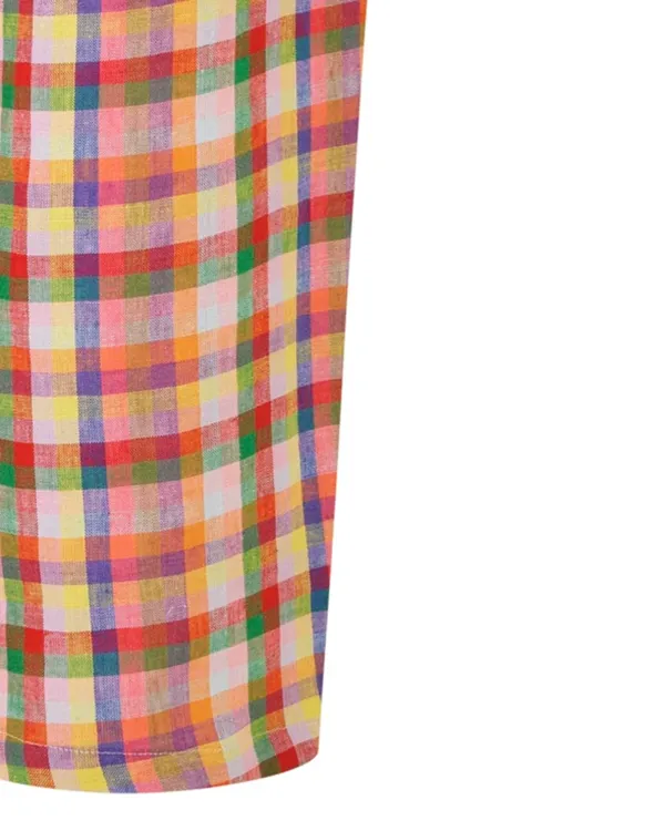 ULTIMATE PJ TROUSERS YELLOW CHECK LINEN